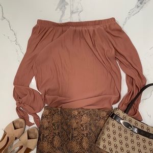 Flowing off the shoulder top/mini dress